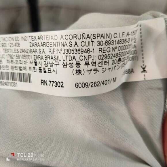 ZARA WOMAN Blue White Floral IKAT print Dress M NEW - Picture 9 of 10